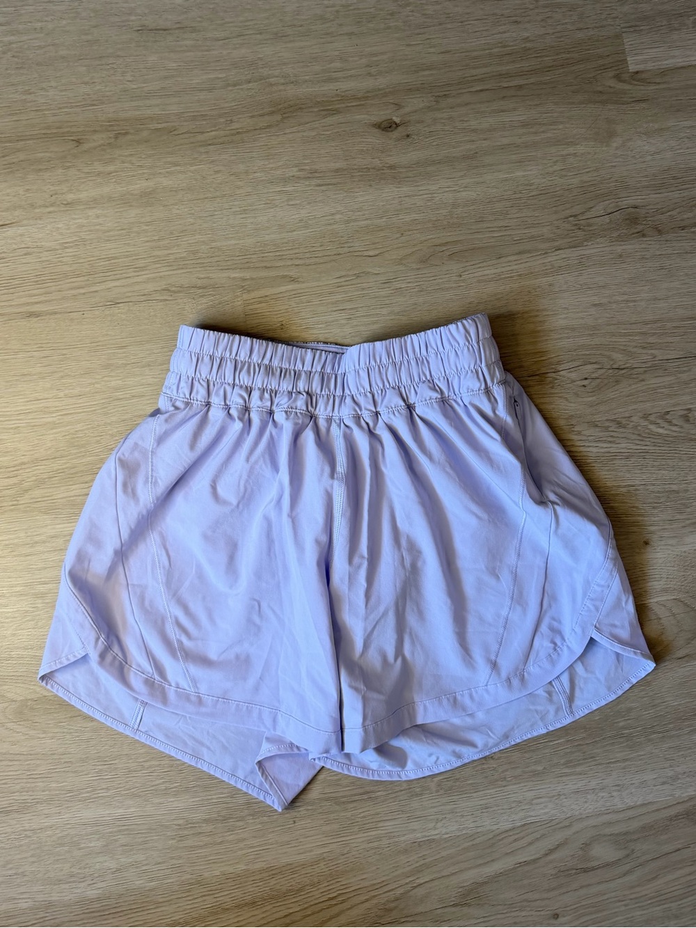 Lilac lululemon track that high rise shorts